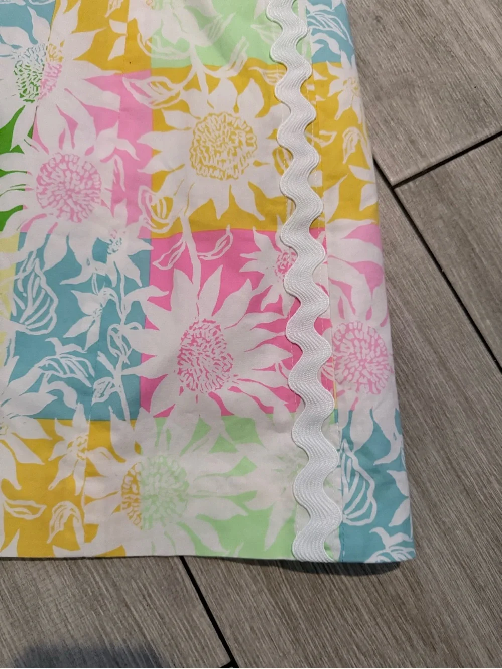 Lilly Pulitzer Pastel Patchwork Floral Spaghetti-Strap Dress